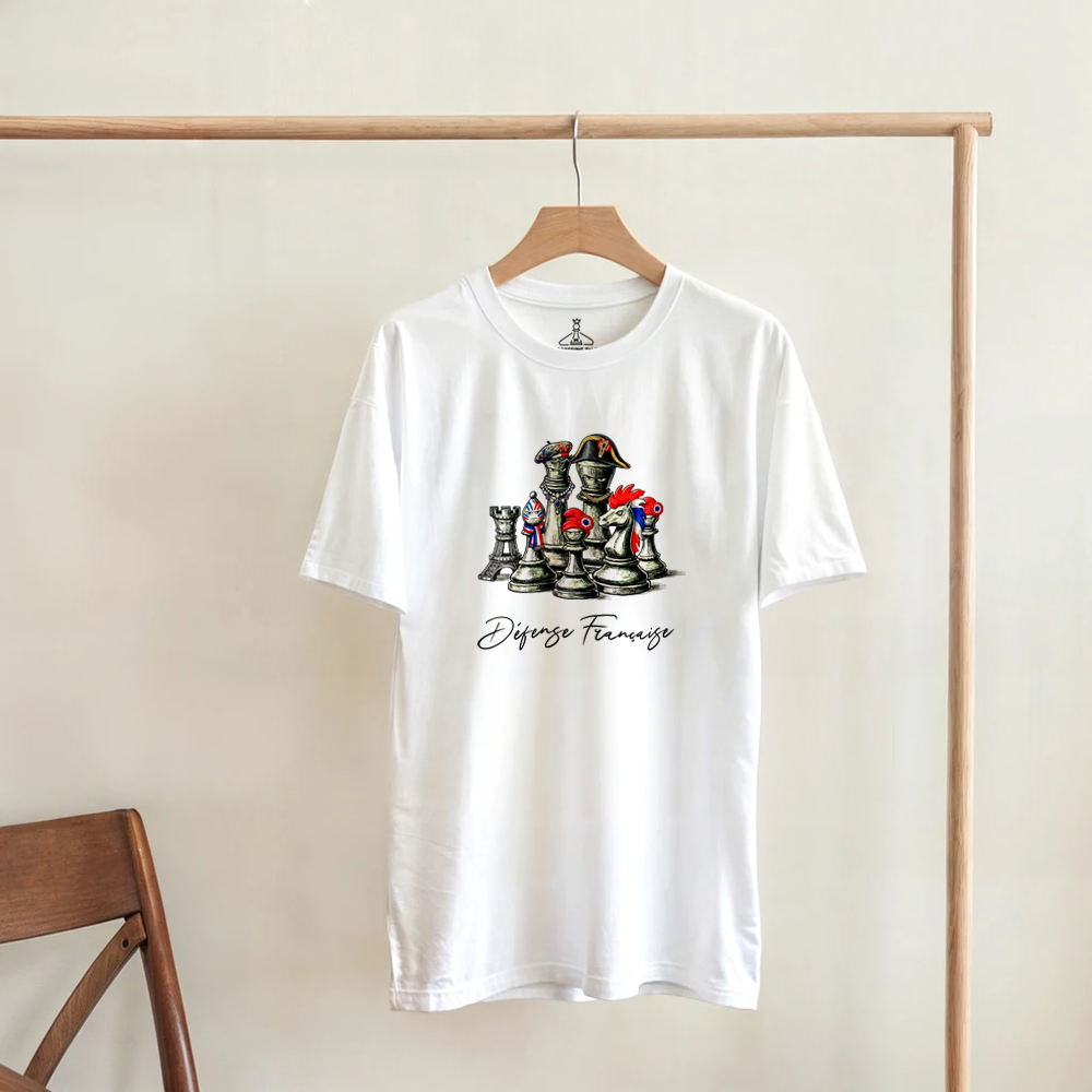 T-shirt unisexe échecs | "Défense Française" 🧠♟️